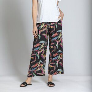NWT APNY Crop Wide Leg Pant – Black Multi